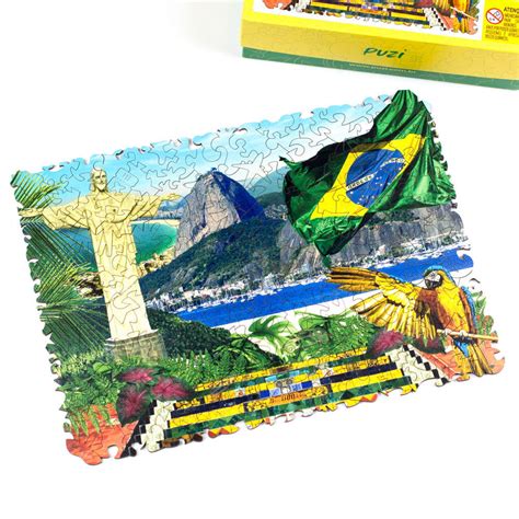 Quebra Cabeça Rio De Janeiro - Quebra-Cabeça de Madeira Rio de Janeiro, Brasil - Puzi