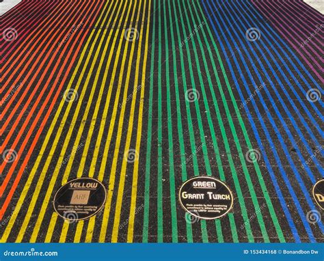 Rainbow Gay Flag Crosswalk Editorial Stock Photo Image Of Diversity 153434168