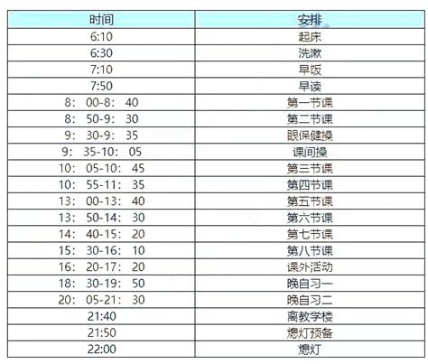 2019年北京人大附中新初一作息时间表 教育资讯 奥数网