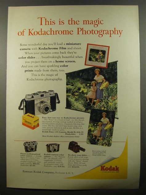 1954 Kodak Cameras And Film Ad This Is The Magic Of Kodachrome