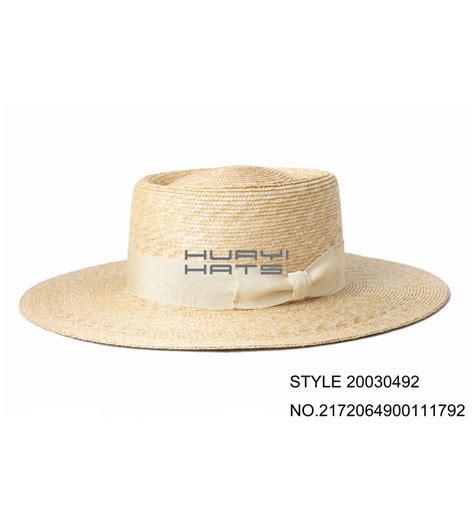 Custom Wholesale Fashion Pork Pie Straw Hats Hat Huayi Hats