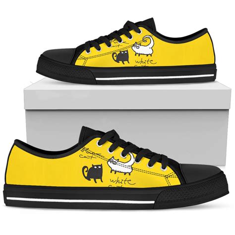 Black Cat - White Cat Canvas Shoes (Women's)