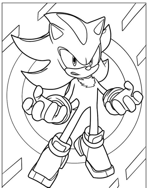 Desenho Para Colorir Super Sonic - 5