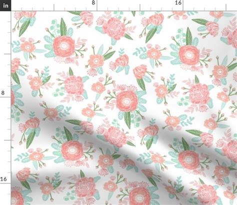 floral fabric baby nursery fabric spoonflower