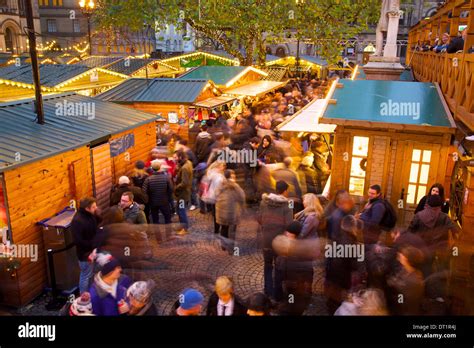 Christmas Market, Albert Square, Manchester, England, United Kingdom, Europe Stock Photo - Alamy