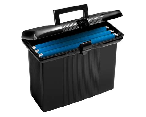 Pendaflex Portable File Box Black H X W X D