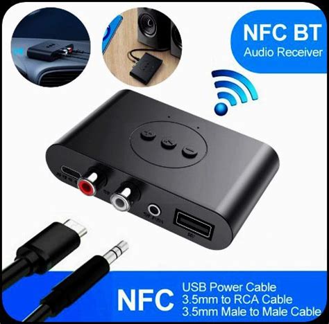 Bluetooth 5.2/NFC приёмник BLS B21 2RCA, 3,5 jack для дома, автомобиля ...