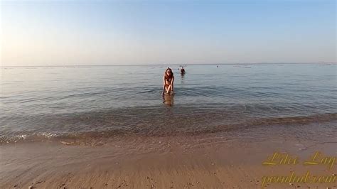 Semitransparent Bikini Nude In The Beach Bathroom And G String In Public Hotntubes