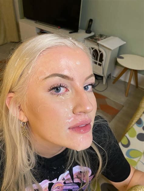 Sexy Blonde Whore Enjoys Her First Facial Pic Sex