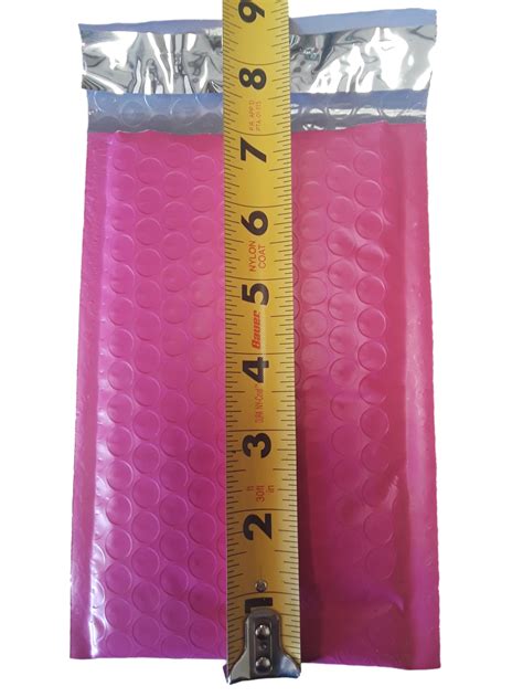 50 4x8 Pink Poly Bubble Mailer Envelope Shipping Wrap Plastic Mailing