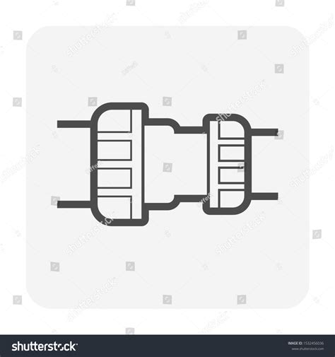 Pe Pipe Connector Construction Work Vector Stock Vector Royalty Free