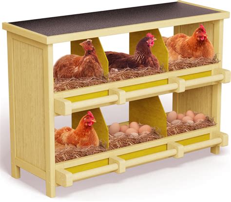 amazoncom chicken nesting boxes compartments wooden nesting boxes