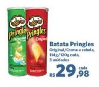 Batata Pringles Original Creme E Cebola 114g 120g Cada 3 Unidades