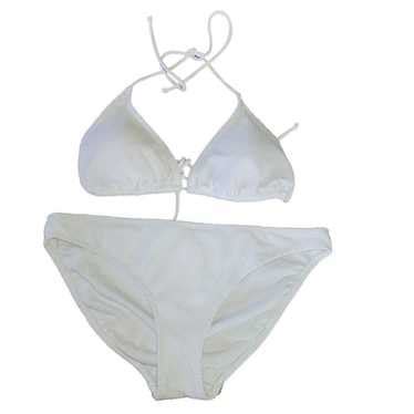 No Boundaries Swim Summer Textured Bikini Set Halter Gem