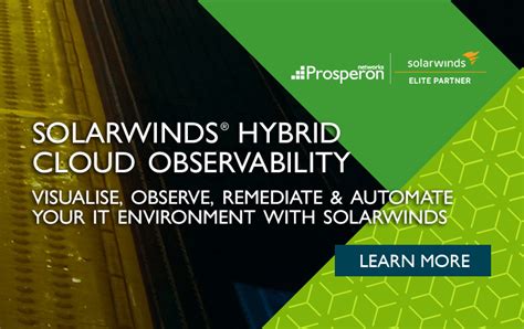 Solarwinds Hybrid Cloud Observability Platform Prosperon Networks