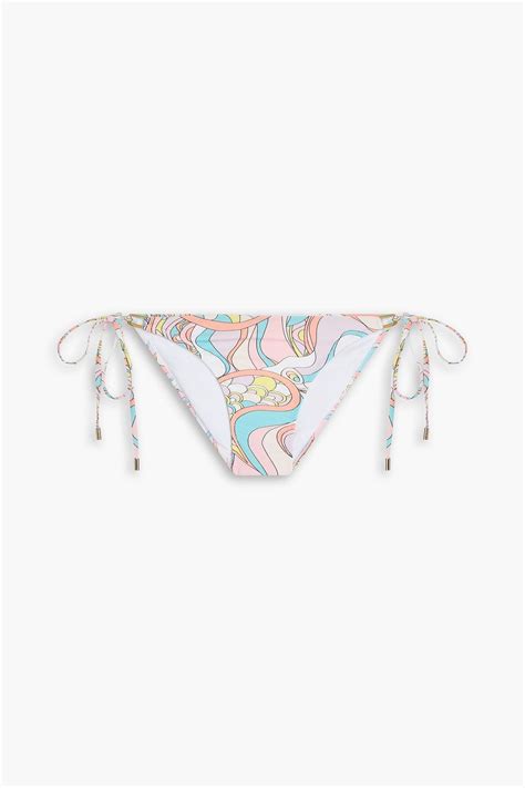 Melissa Odabash Cancun Tie Detailed Printed Bikini Briefs The Outnet