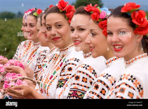 Bulgarian Ladies Dressed In Traditional Costume At The 110 Rose ...
