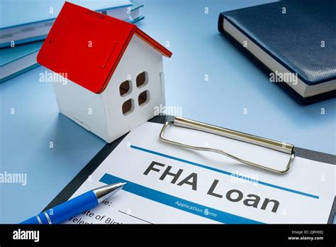 Fha Loan Application And Model Of Home Stock Photo Alamy