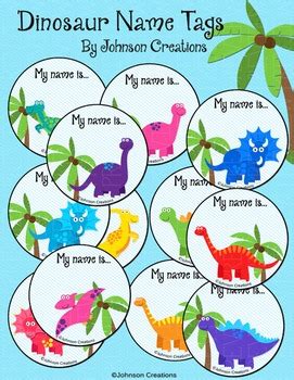 Dinosaur Name Tags Printable