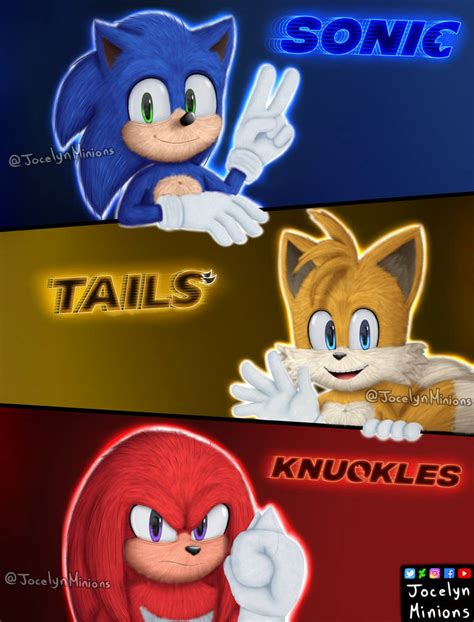 Sonic Tails And Knuckles Movie by JocelynMinions on DeviantArt
