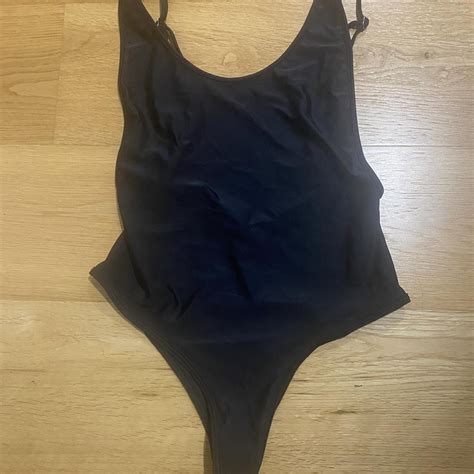Wickedweasel Black One Piece Bikini Size Medium Depop