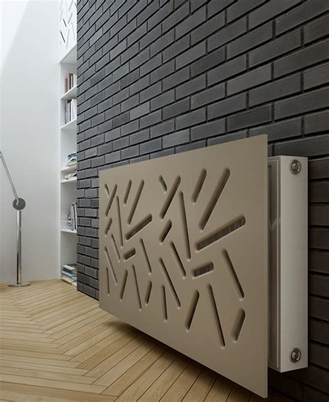 Modern Clip On Radiator Heater Cover With Trendy Sticks Design Satin