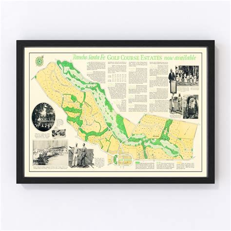 Rancho Santa Fe Golf Course Estates Map 1929 Old Map of Rancho Santa Fe ...