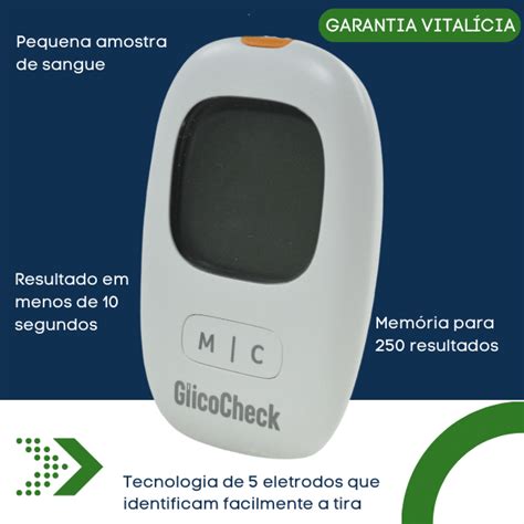 Kit Medidor Glicose Multilaser GlicoCheck Tiras Aparelho Medir Diabetes