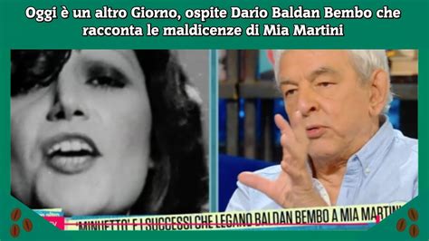 Oggi Un Altro Giorno Ospite Dario Baldan Bembo Che Racconta Le