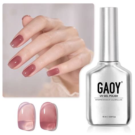 Amazon GAOY Jelly Nude Gel Nail Polish Ml Sheer Pink Burgundy