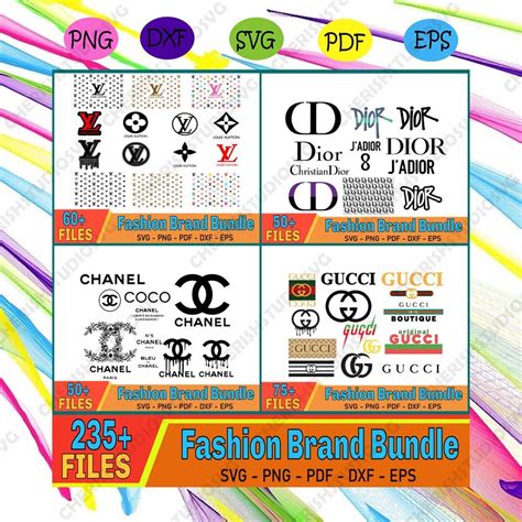 Fashion Logo Bundle Svg Louis Vuitton Svg Chanel Svg Logo