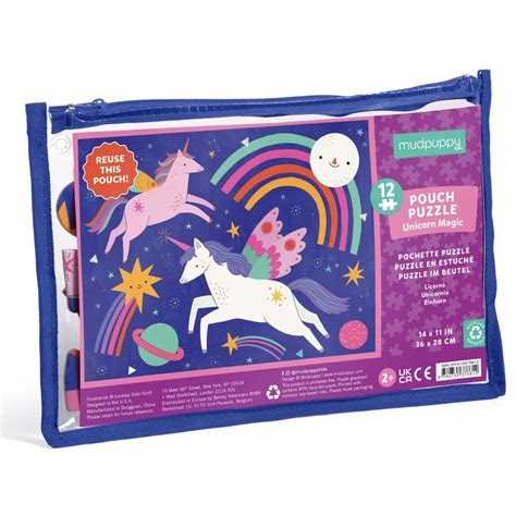 Unicorn Magic 12pc Pouch Puzzle Mildred And Dildred