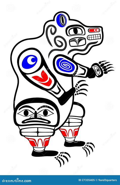 Haida Bear Cartoon Vector 27335405