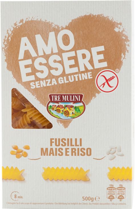 Amo Essere Senza Glutine Tre Mulini Fusilli Mais E Riso Senza Glutine