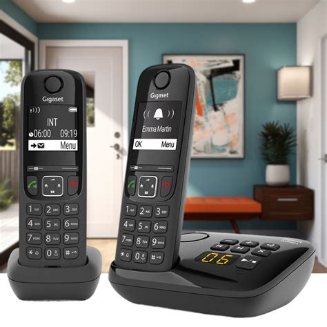 Радиотелефон DECT c автоответчиком и двумя трубками Gigaset AS690A DUO ...