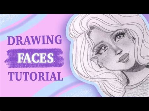 a drawing of a woman's face with the words drawing faces