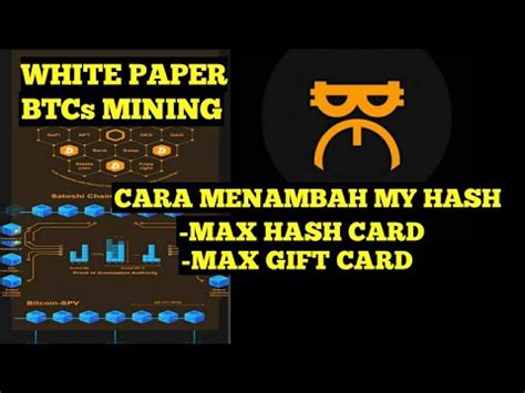 White Paper Cara Menambah My Hash Di Aplikasi Satoshi Btcs Mining