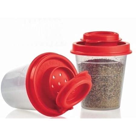 Amazon Tupperware Salt And Pepper Shakers Mini Set Red Serveware