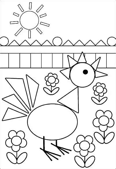 Obra De Arte Com Formas Geometricas Para Colorir - 64 Desenhos com formas geométricas para imprimir e colorir - Artesanato ...
