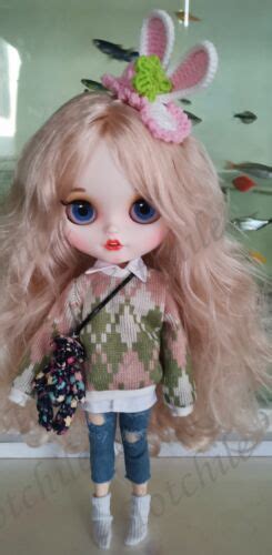 Blythe Doll Nude Off White Hair Matte Skin Rabbit Tooth Makeup Joint Body EBay