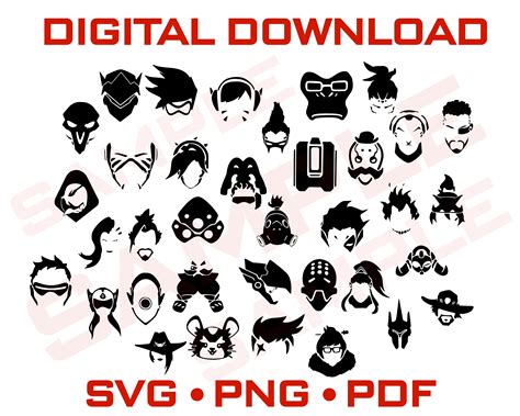 Overwatch 2 Heroes Svg Png Pdf Overwatch 2 Heroes Clipart Etsy