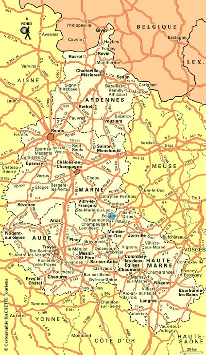 Carte Département Ardennes ≡ Voyage Carte Plan