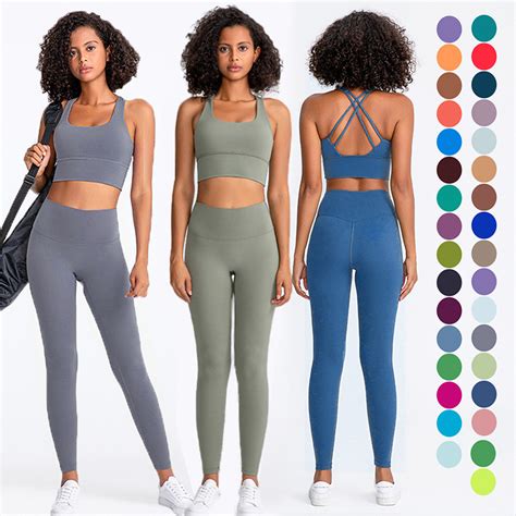 Lq Yoga Bra Sets New Arrival Cross Back Bra Naked Feeling Piece Activewear Women Sport