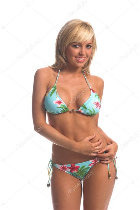 Island Bikini Blonde Stock Photo Realdealphoto
