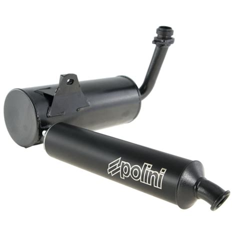 Racing Exhaust Polini Steel Black Color Silencer Black Left Hand Fits