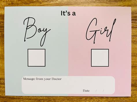 Gender Reveal Card By Your Doctor Digital Etsy