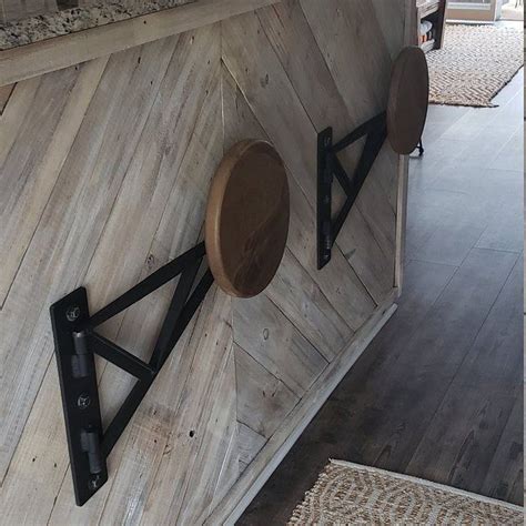 Diy Swing Out Stool - INDY Swing Arm Stool | Industrial furniture decor