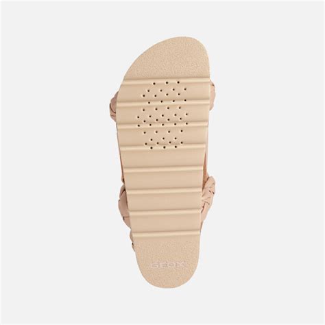 Geox Brionia High Women S Nude Flat Sandals Geox Online