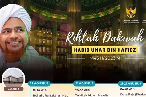 Bakal Berkunjung Di Jawa Timur Cek Jadwal Habib Umar Bin Hafidz Dalam