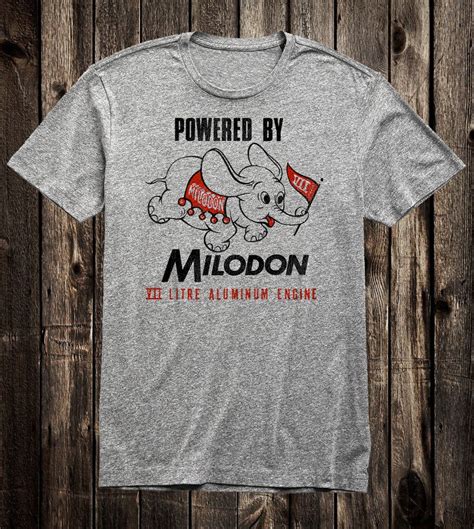 Hot Rod Tee T Shirt Drag Race Racing Speed Shop Powered By Milodon Engine Ebay